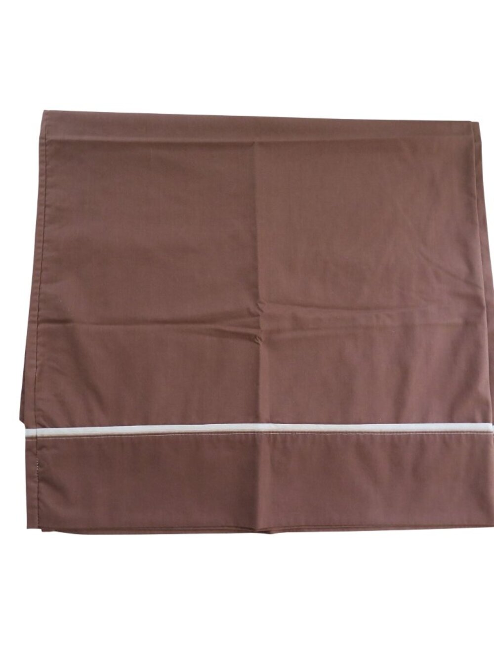 Vintage Sears Roebuck Queen Pillowcases 2 Perma-Prest Percale Brown USA Made